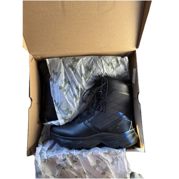 Under Armour Men’s Size 10 Black Tactical Boots Lace Up - Picture 1 of 6